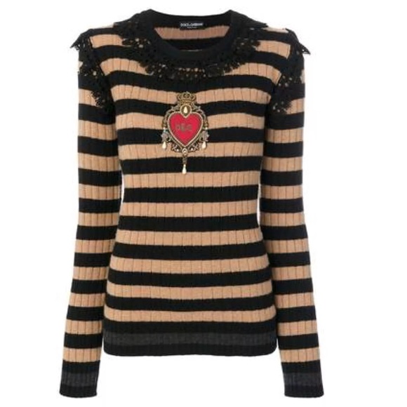 heart embellished sweater